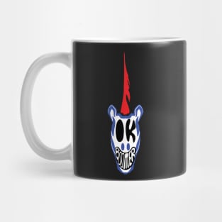 Funny Creepy OK Boomer semi abstract Unicorn Mug